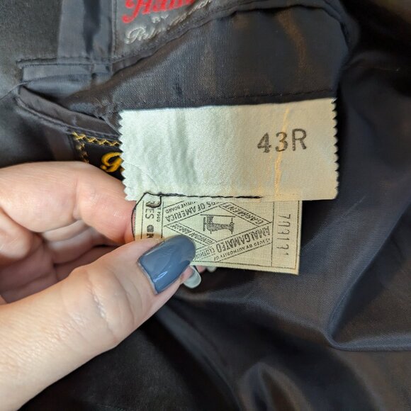 Vintage Hampshire by Palm Beach Formals Black Men's 4 Piece Tuxedo Set Size 43R - Picture 8 of 16